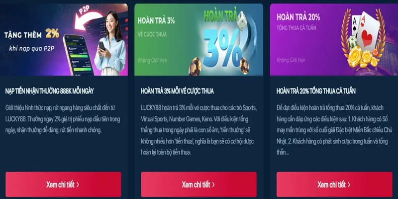 Khuyến mãi đặc biệt theo sự kiện 33win6